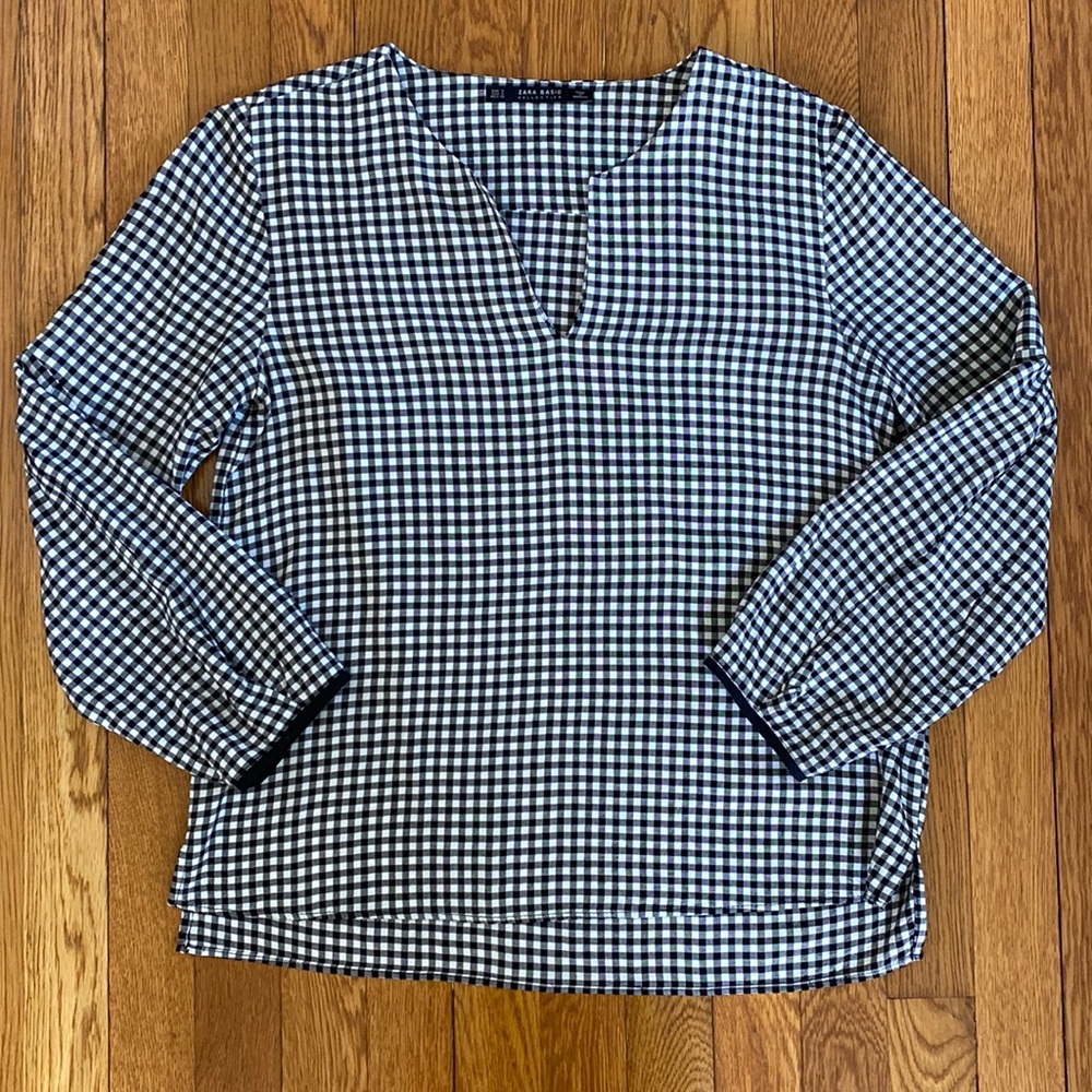 Zara Gingham Blouse